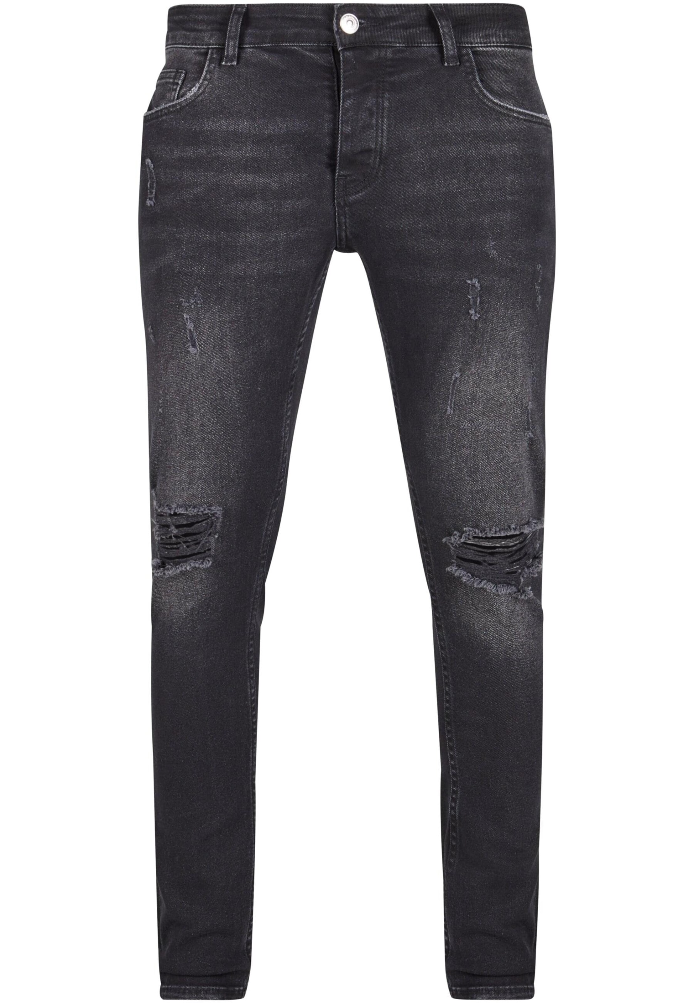 Tapered Jeans di 2Y Premium in nero: frontale