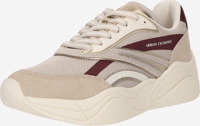 ARMANI EXCHANGE Matalavartiset tennarit 'CHER' värissä hiekka / tummanpunainen, Tuotenäkymä