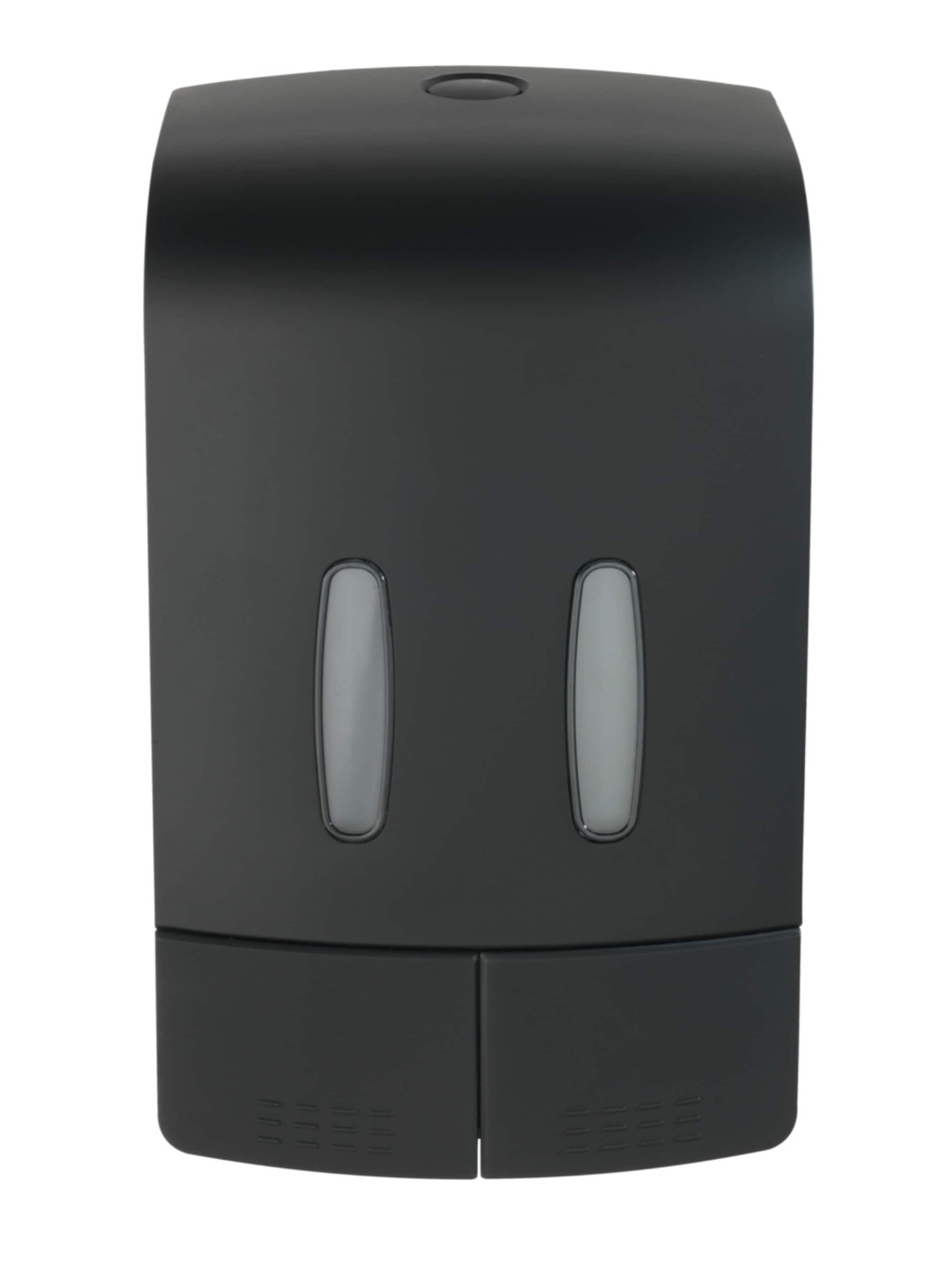Wenko Desinfektionsmittelspender 'Tartas' 960ml in Schwarz: Vorderseite