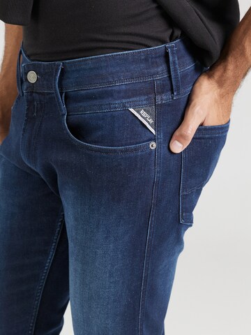 REPLAY Slimfit Jeans 'ANBASS' i blå