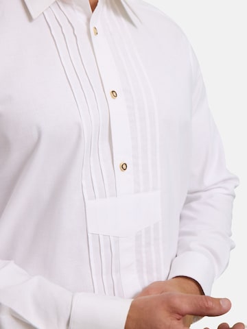 Aumühle Regular Fit Trachtenhemd 'ustl' in Weiß: Vorderseite