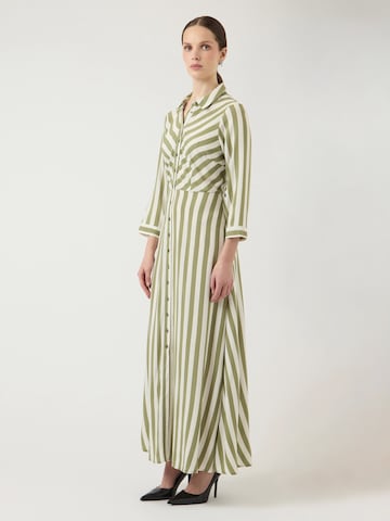 YAS Shirt Dress 'YASSAVANNA' in Green
