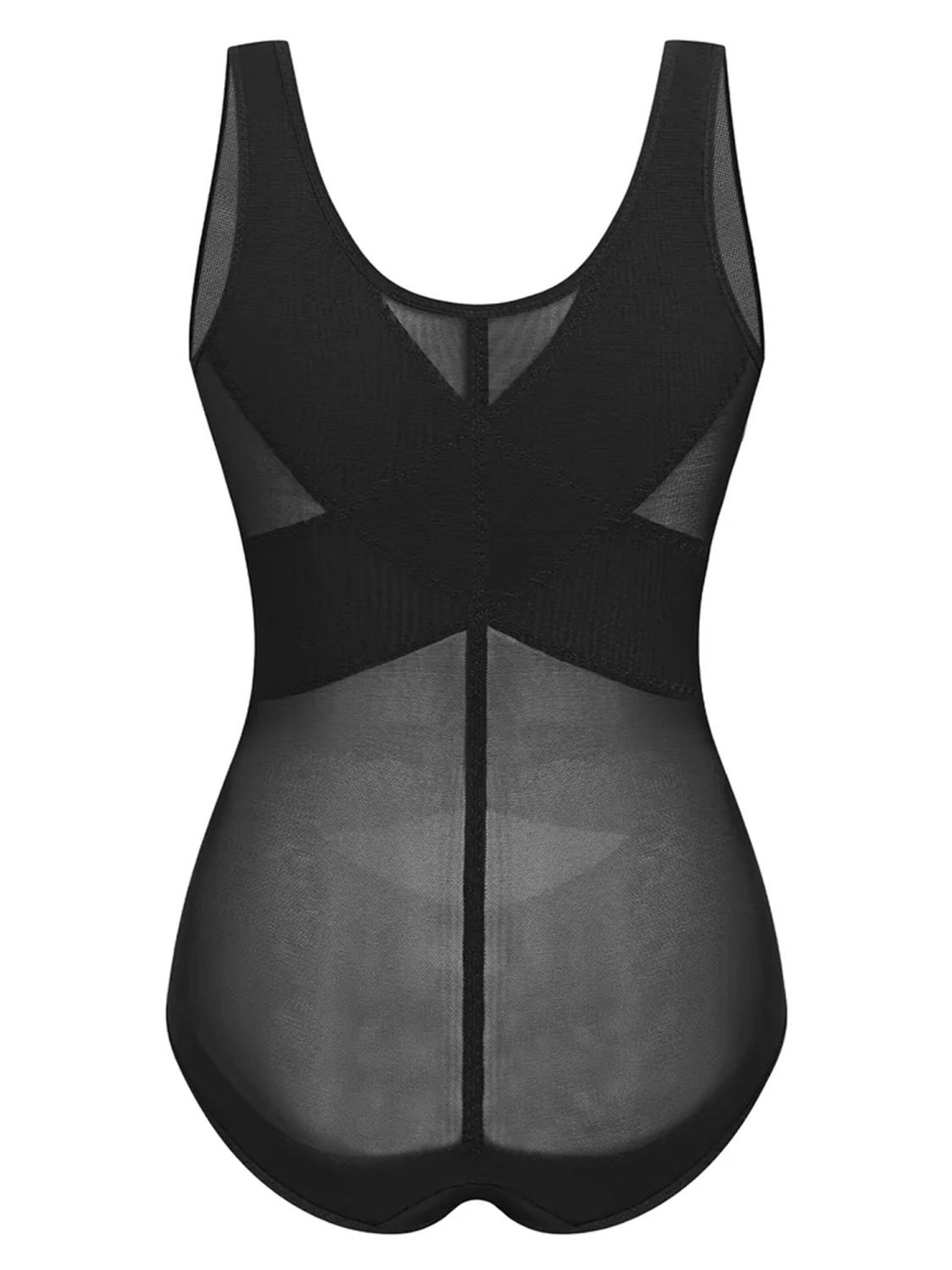 Shapetape Shapingbody 'Corrigerende bodysuit met brede bandjes' in Zwart