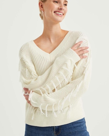 WE Fashion Pullover in Beige