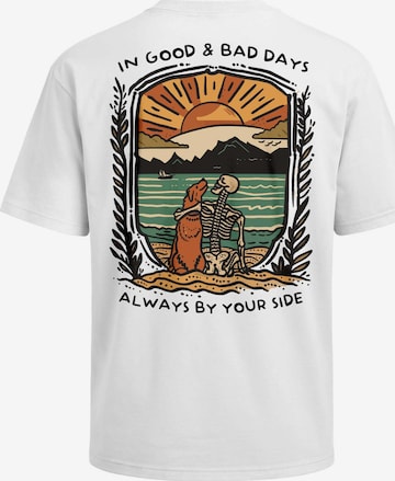 Neverless Shirt 'Alway by your side' in White: front