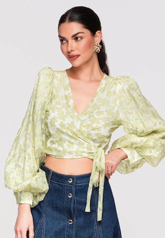 Ombre Blouse in Green: front