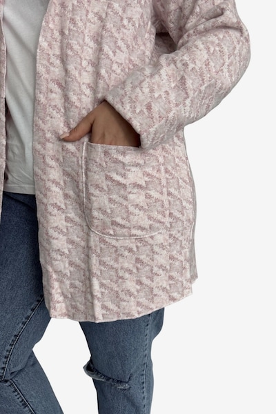 Stil Diva Strickjacke in rosa / rosé / weiß, Produktansicht