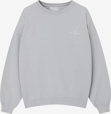 Sweat-shirt Pull&Bear en gris : devant