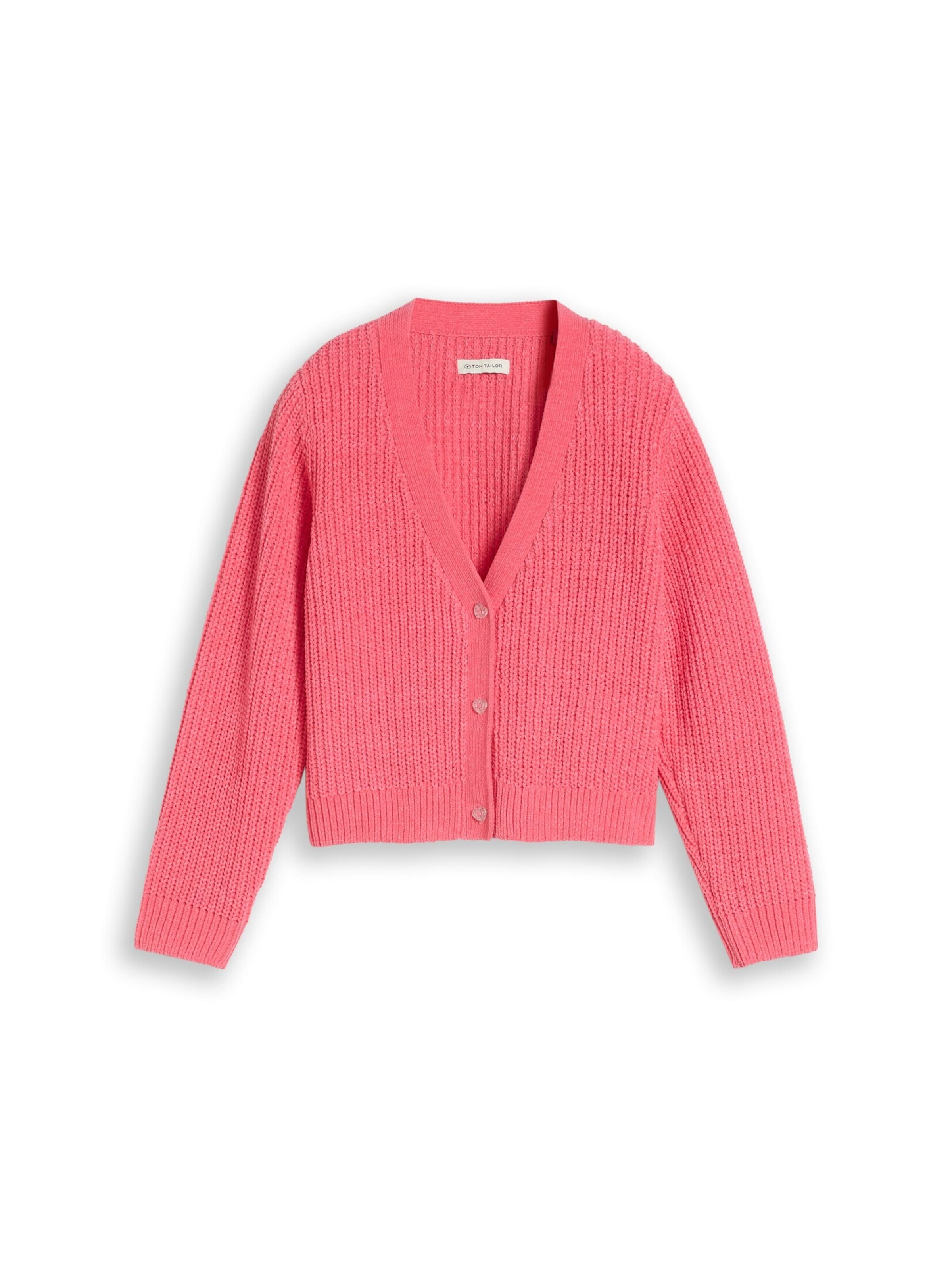 TOM TAILOR Knit cardigan in Pink: front