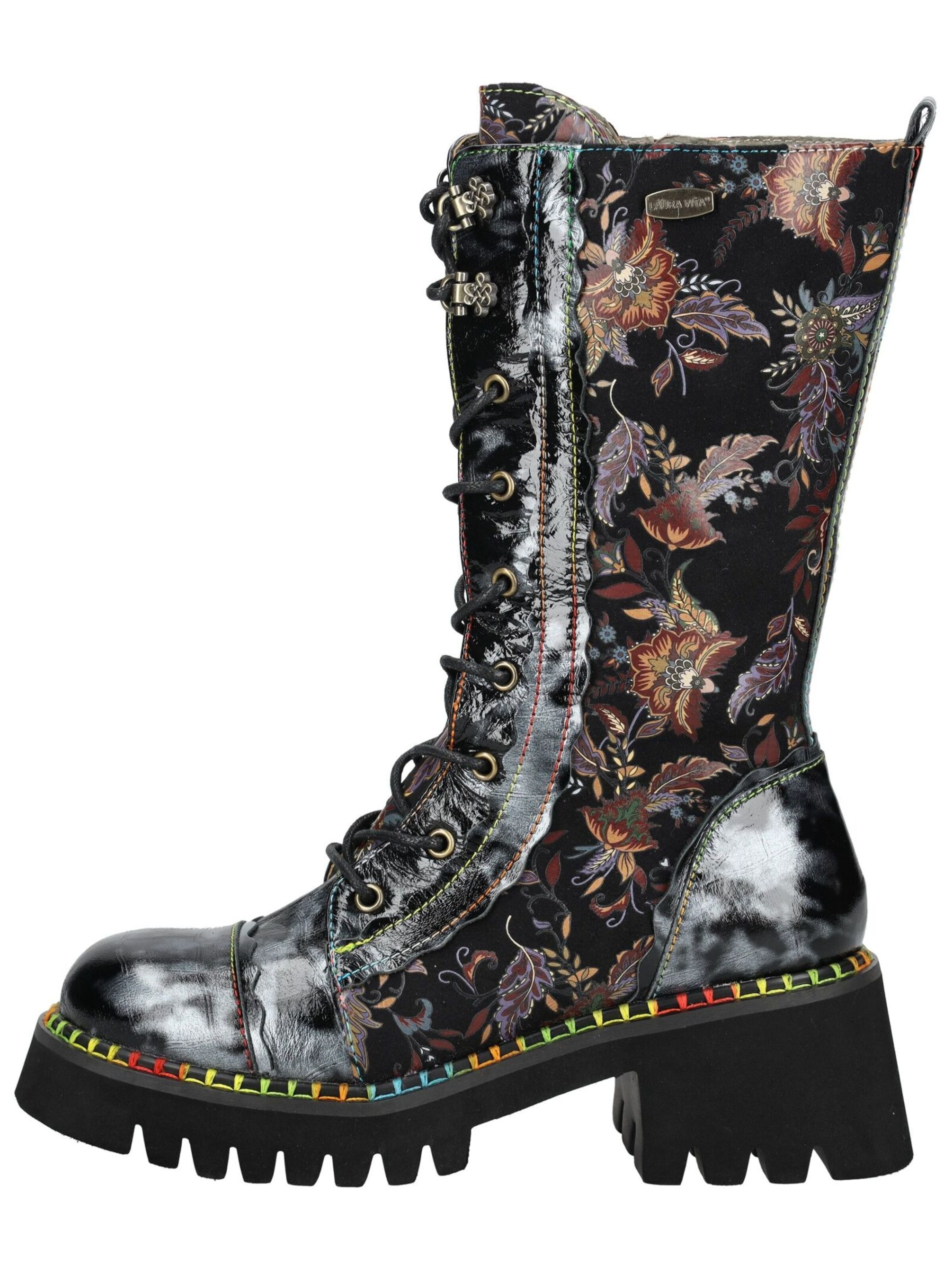 Bottes à lacets Laura Vita en noir