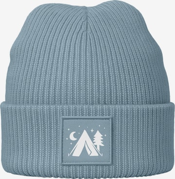 Neverless Beanie 'Camping' in Blue: front
