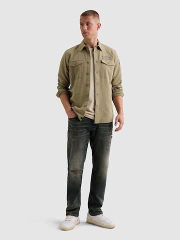 PME Legend Regular fit Overhemd 'Shirt in 100% cotton with chest pockets and badge' in Groen