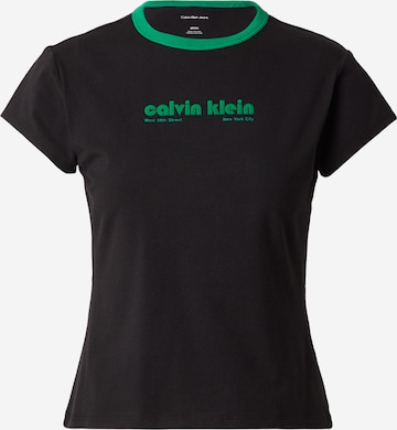 T-shirt Calvin Klein Jeans en noir : devant