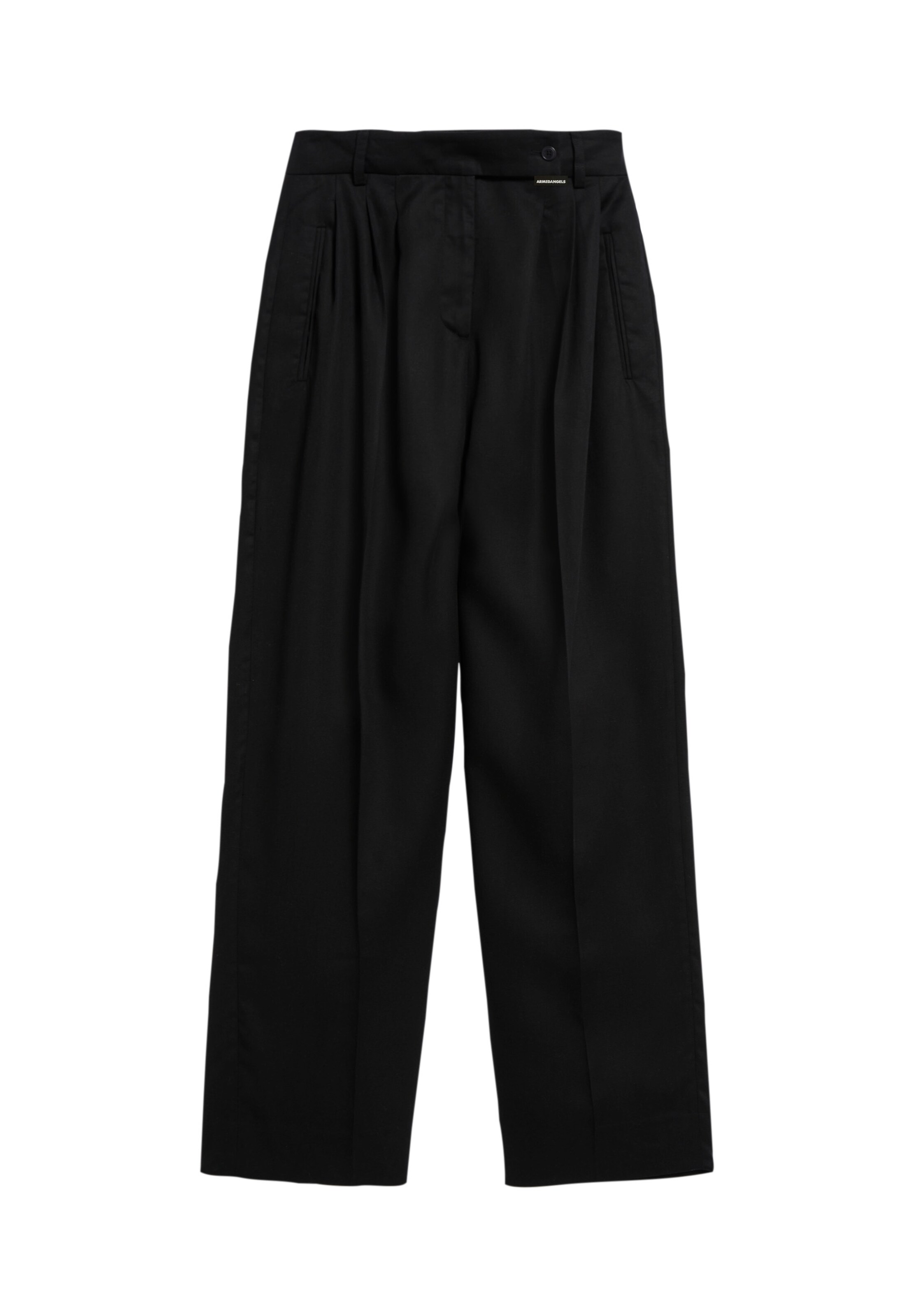 ARMEDANGELS Loose fit Pleat-front trousers ' KAAYAH ' in Black: front
