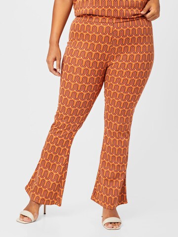 ONLY Curve Regular Broek 'SIGGA' in Oranje: voorkant