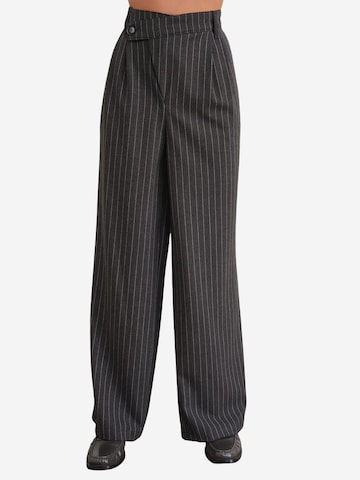 regular Pantaloni con pieghe di MixRay in grigio: frontale
