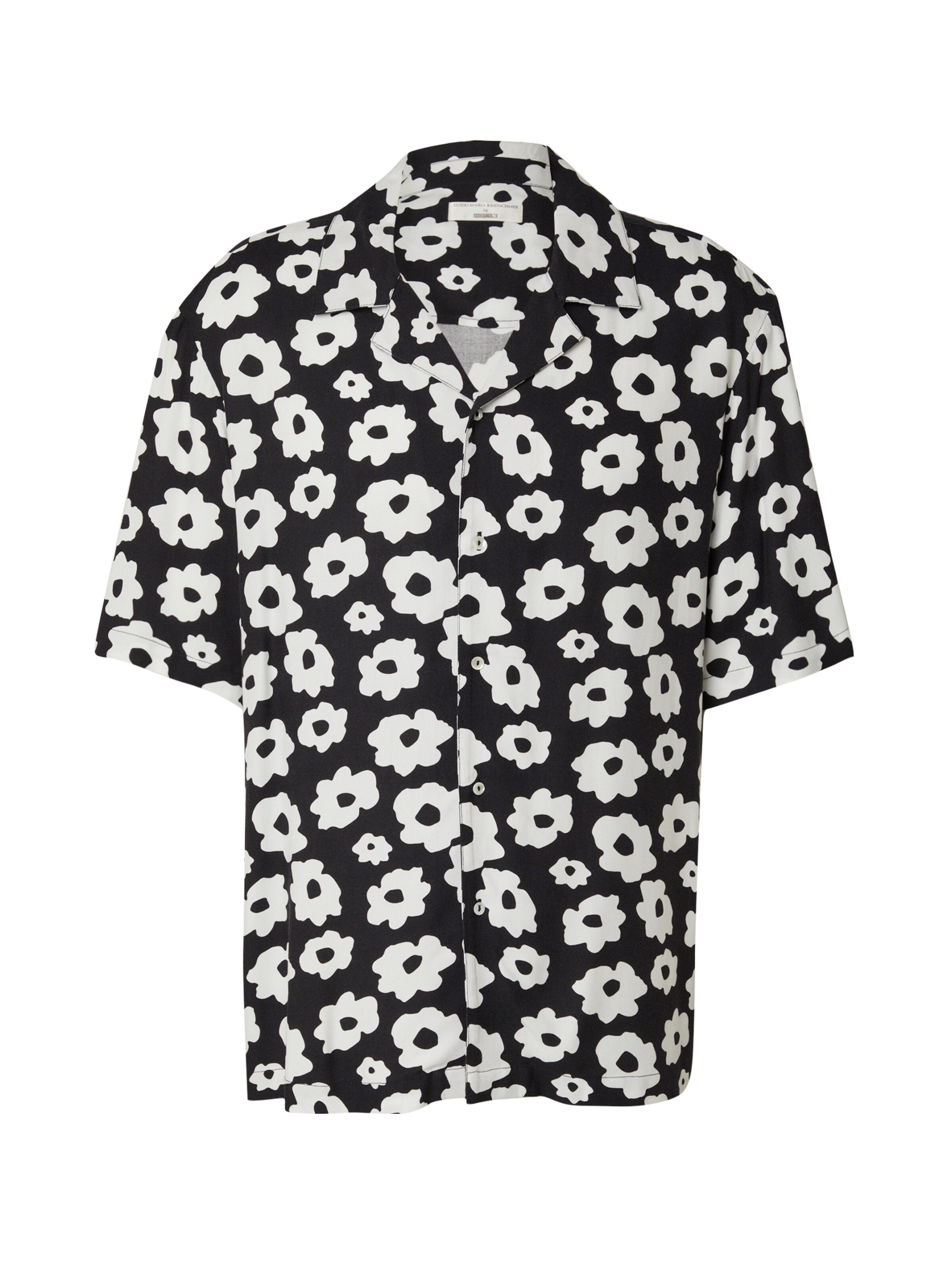 Camicia 'Erwin' Guido Maria Kretschmer Men di colore nero / bianco, Visualizzazione prodotti