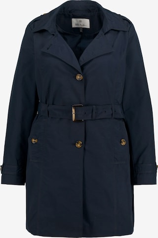 Ulla Popken Between-Seasons Coat in Blue: front