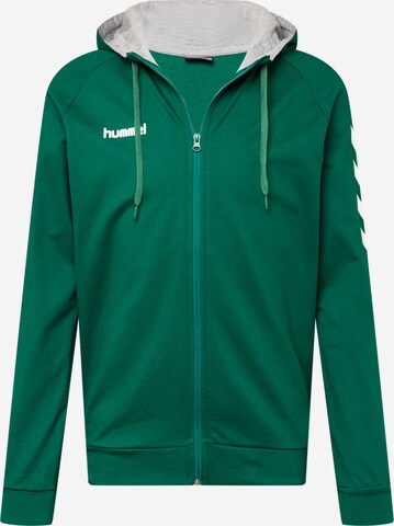 Hummel Sportsweatjacke in Grün: predná strana