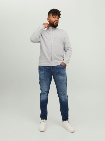 Jack & Jones Plus Knit Cardigan 'HILL' in Grey