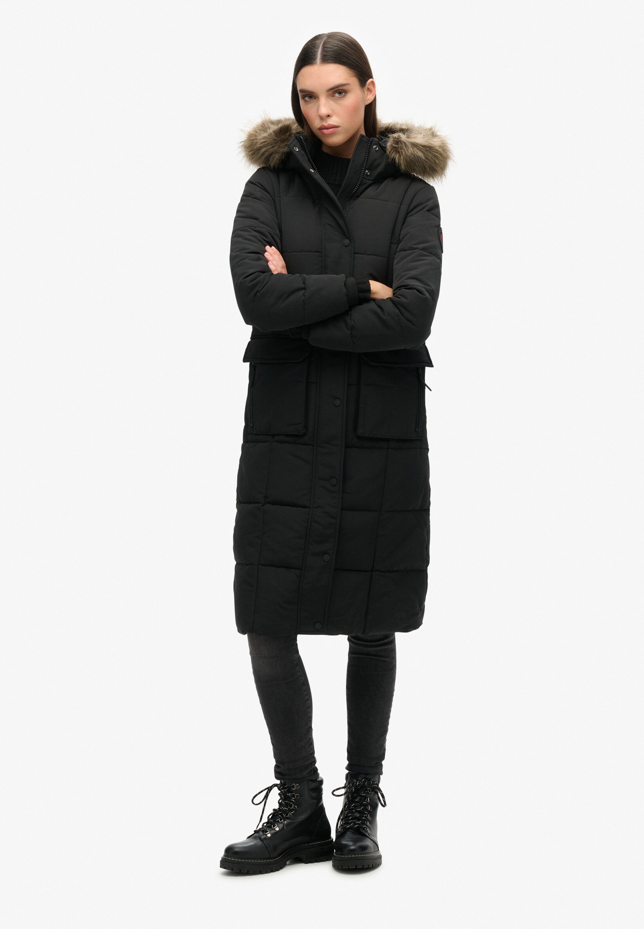 Superdry Winter Coat 'Everest' in Black
