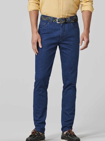 MEYER Slimfit Jeans in Blauw: voorkant