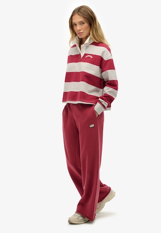 Wide Leg Pantalon Superdry en rouge