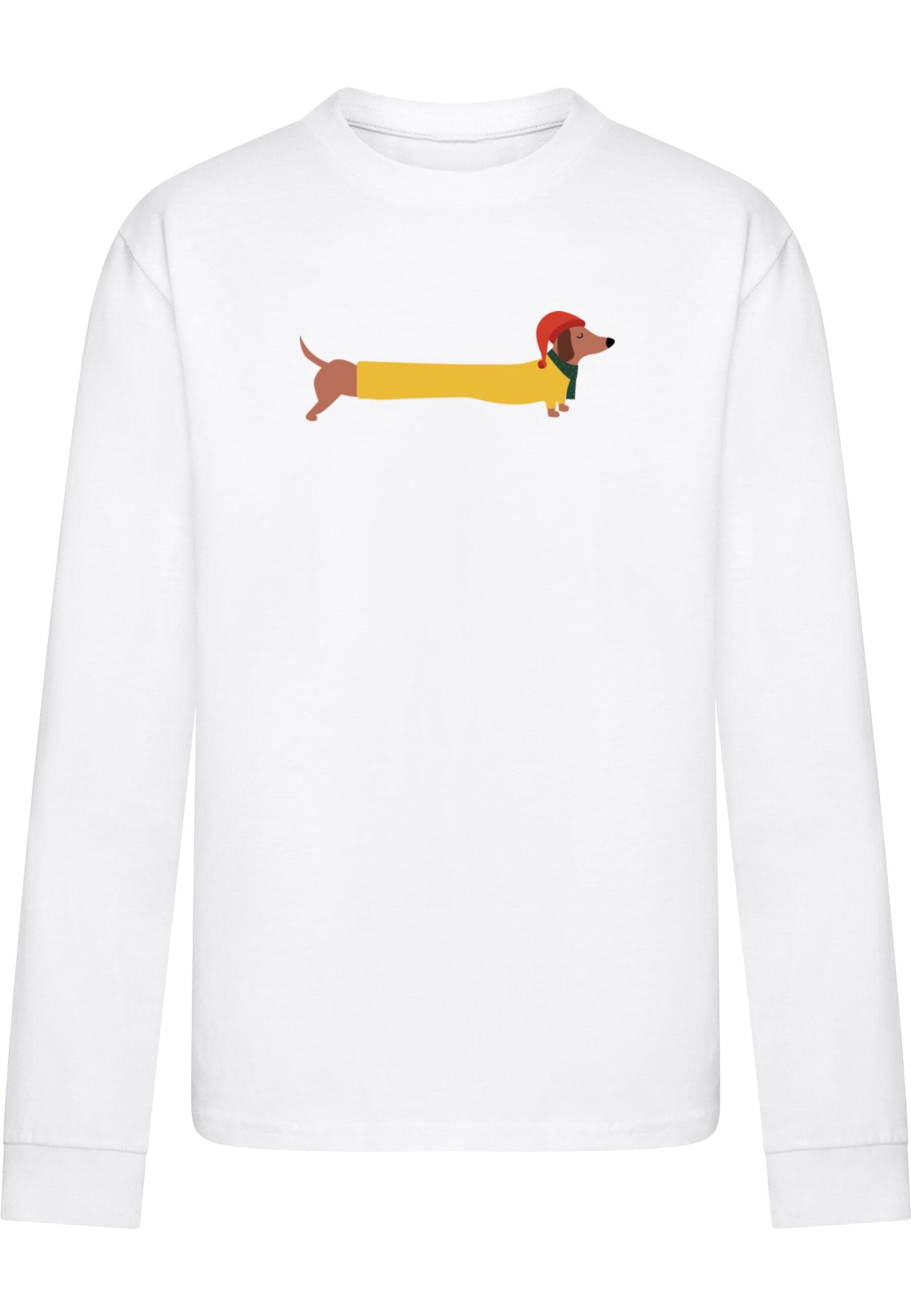 Maglietta 'Christmas Dog' di Merchcode in bianco: frontale