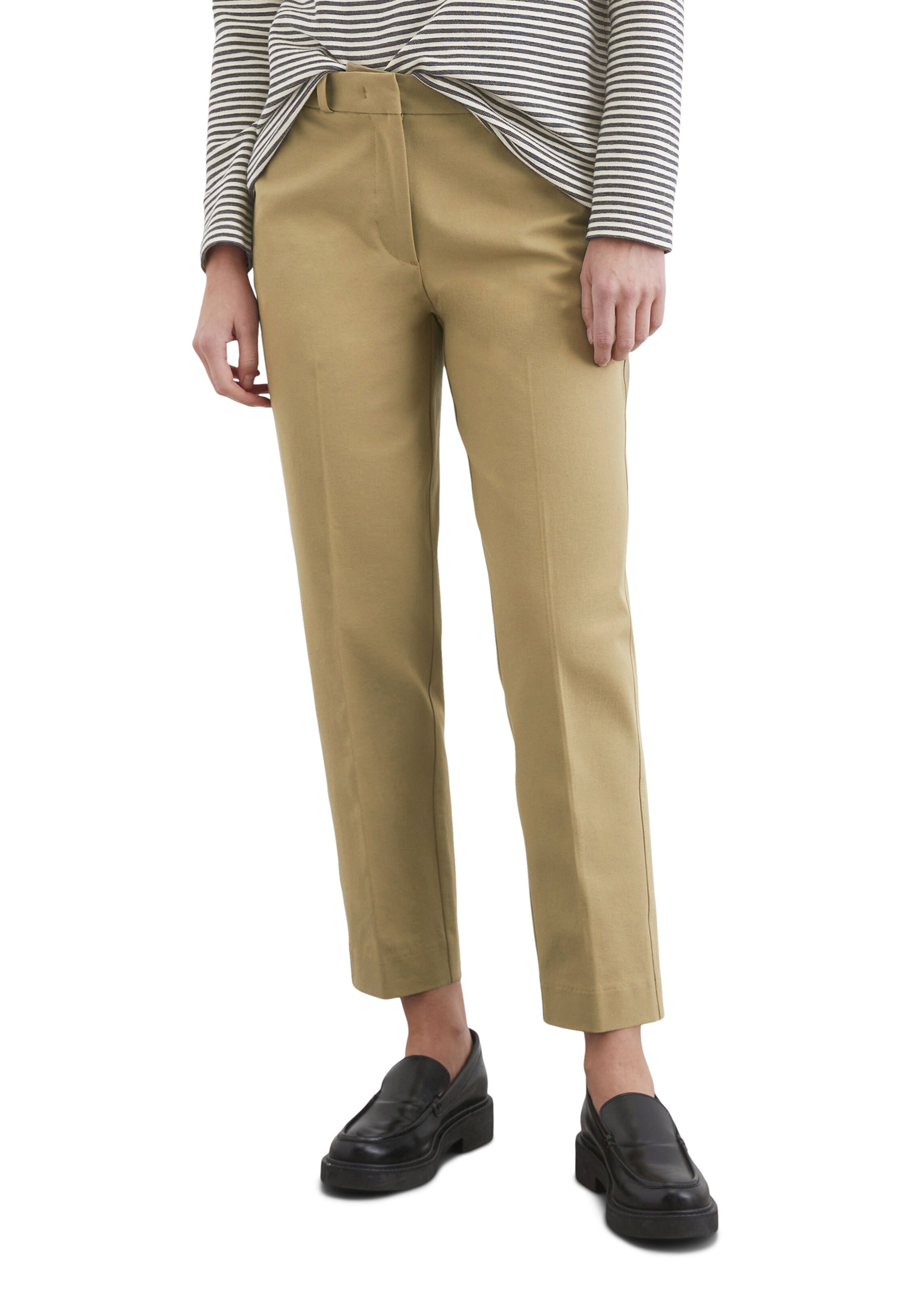 Marc O'Polo Tapered Pantalon in Beige: voorkant