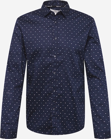 TOM TAILOR DENIM Button Up Shirt in Blue: front