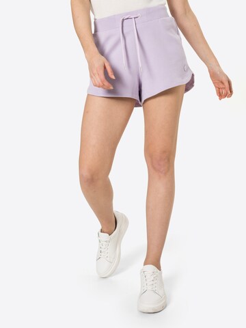 KnowledgeCotton Apparel Regular Shorts 'TEAKY' in Lila: predná strana