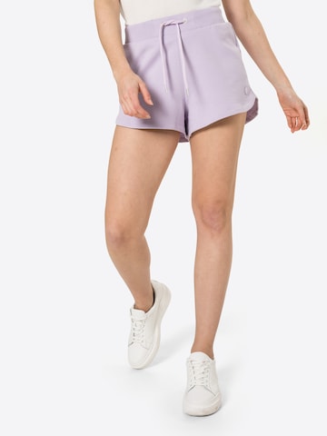 KnowledgeCotton Apparel Regular Shorts 'TEAKY' in Lila: predná strana