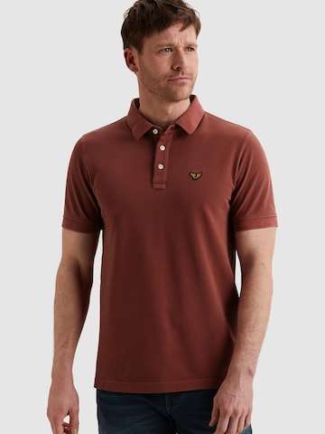 Maglietta 'Polo shirt with garment-dye wash' di PME Legend in rosso: frontale