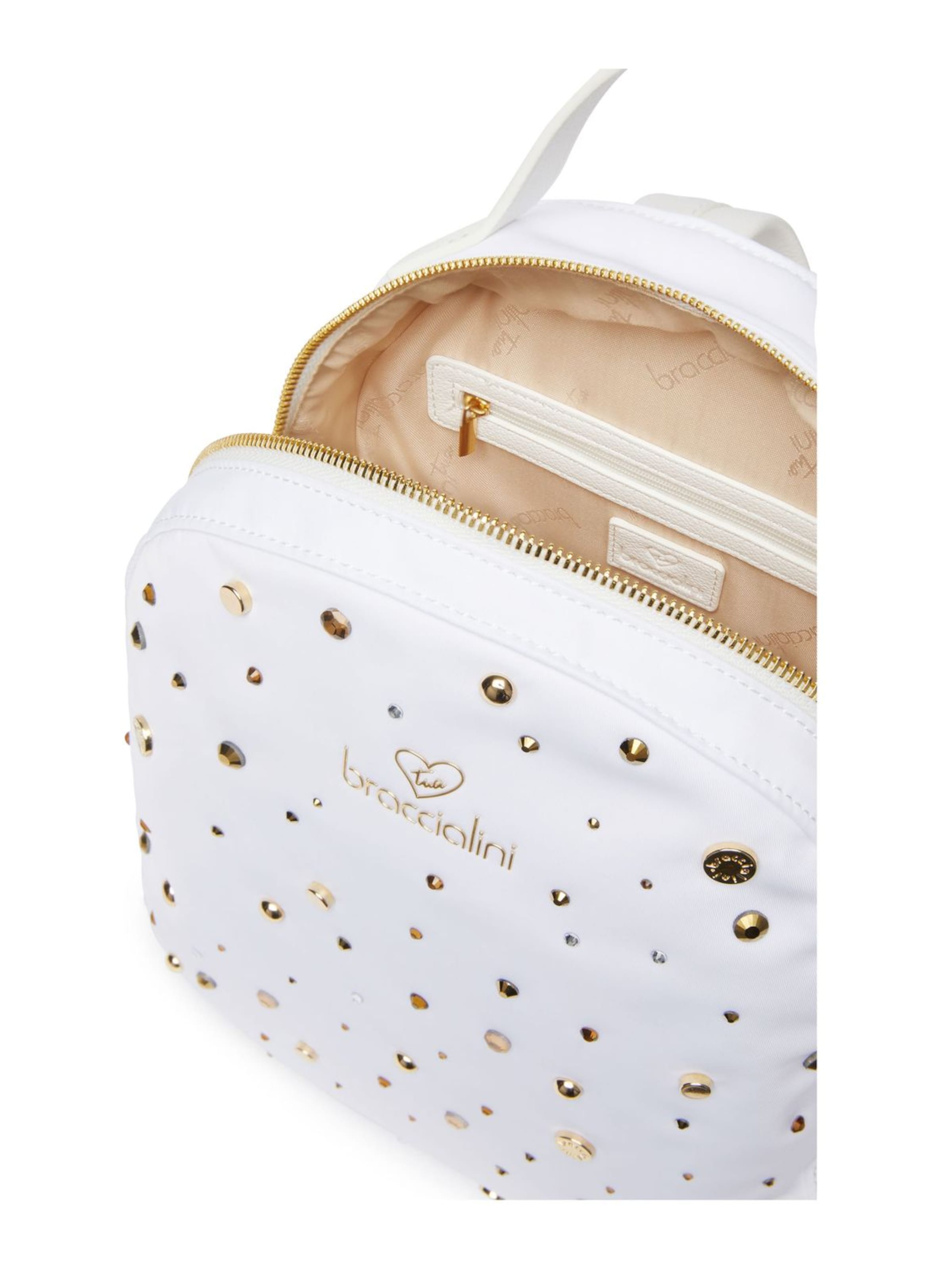 Braccialini Rucksack 'Beth Strass'‌‌ in Weiß