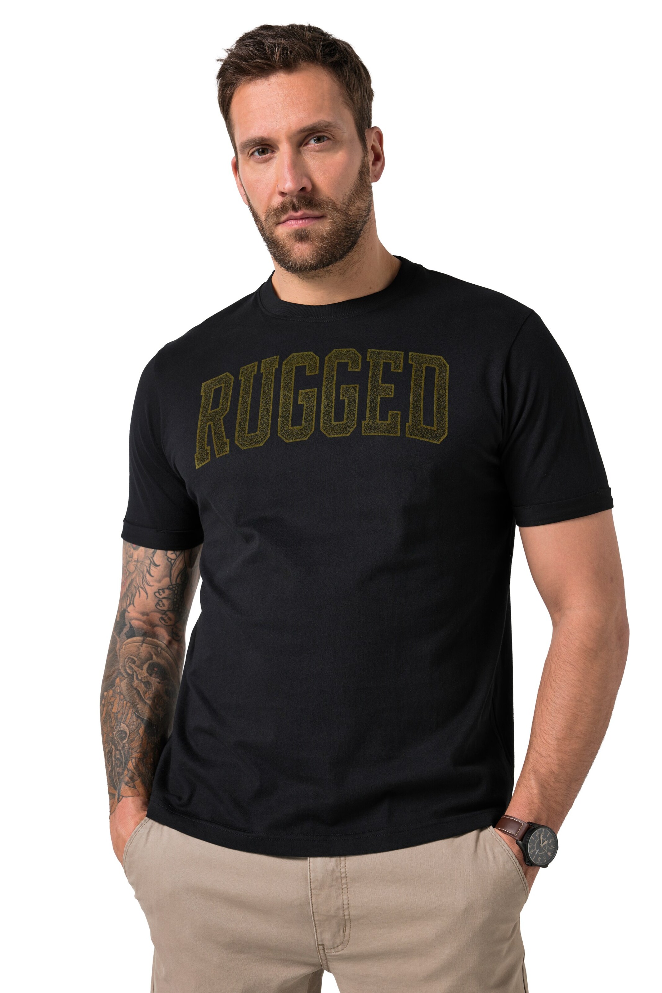JP1880 T-Shirt in Schwarz: Vorderseite