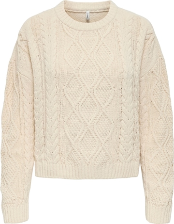 Pull-over 'ONLElly' ONLY en blanc : devant