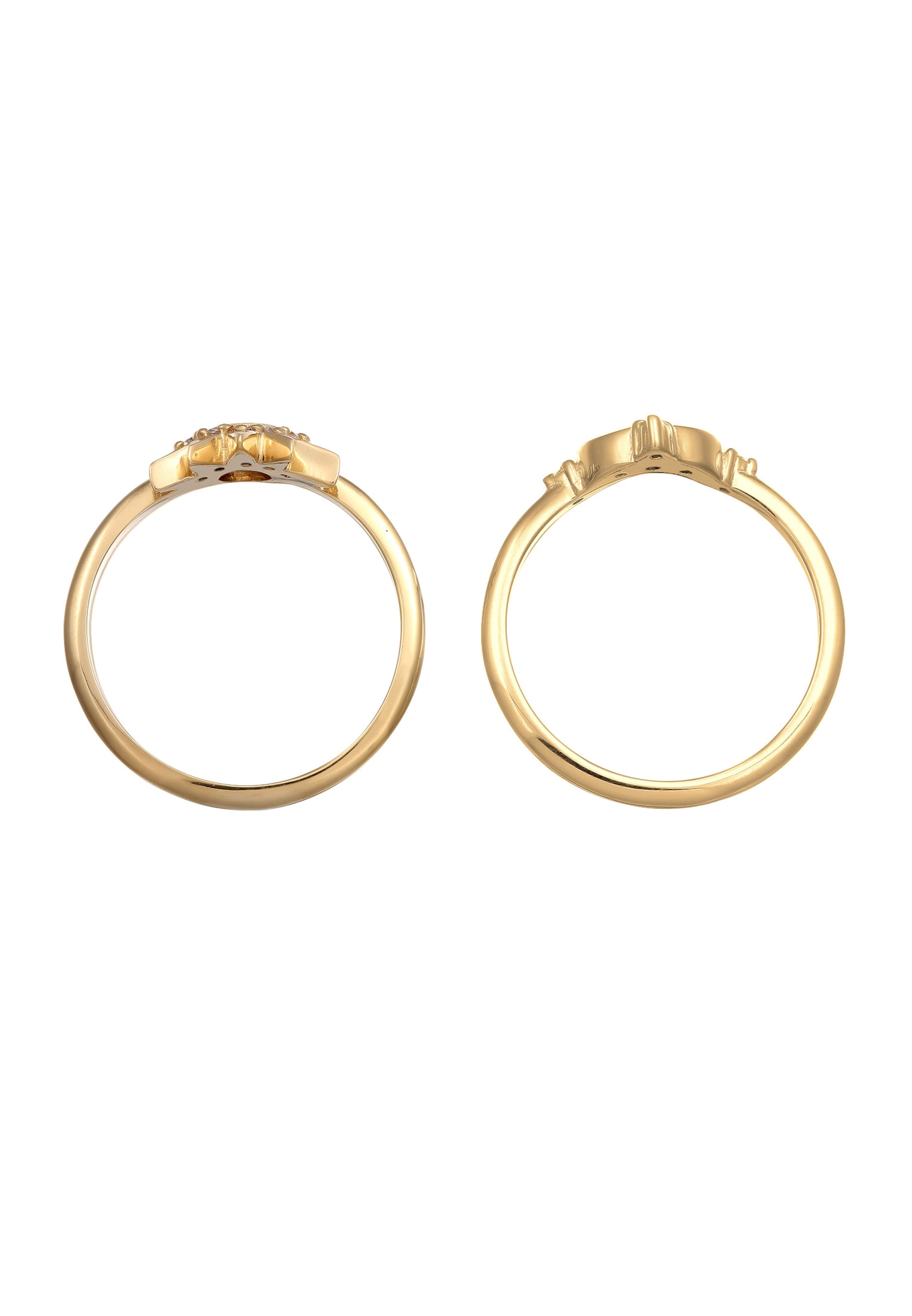 ELLI Sõrmus 'Sonne und Mond', värv Kuld