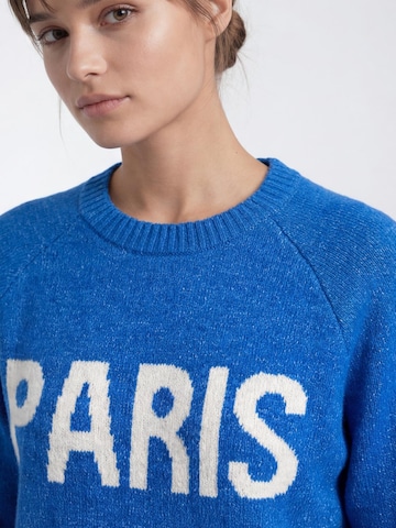 antargo Sweater 'INTARSIA SWEATER' in Blue