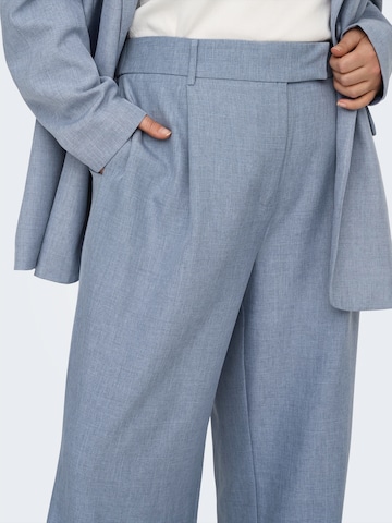 ONLY Carmakoma Wide leg Pleat-Front Pants 'CARLinda' in Blue