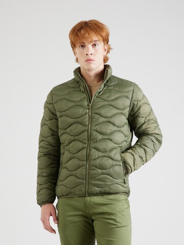 JACK & JONES سترة غير رسمية 'ICEBREAKER' بلون أخضر: الأمام