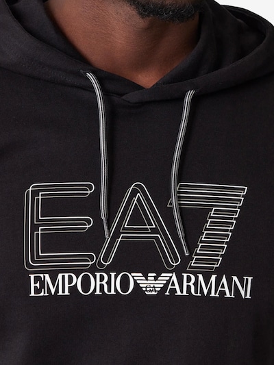 EA7 Emporio Armani Hoodie in schwarz, Produktansicht