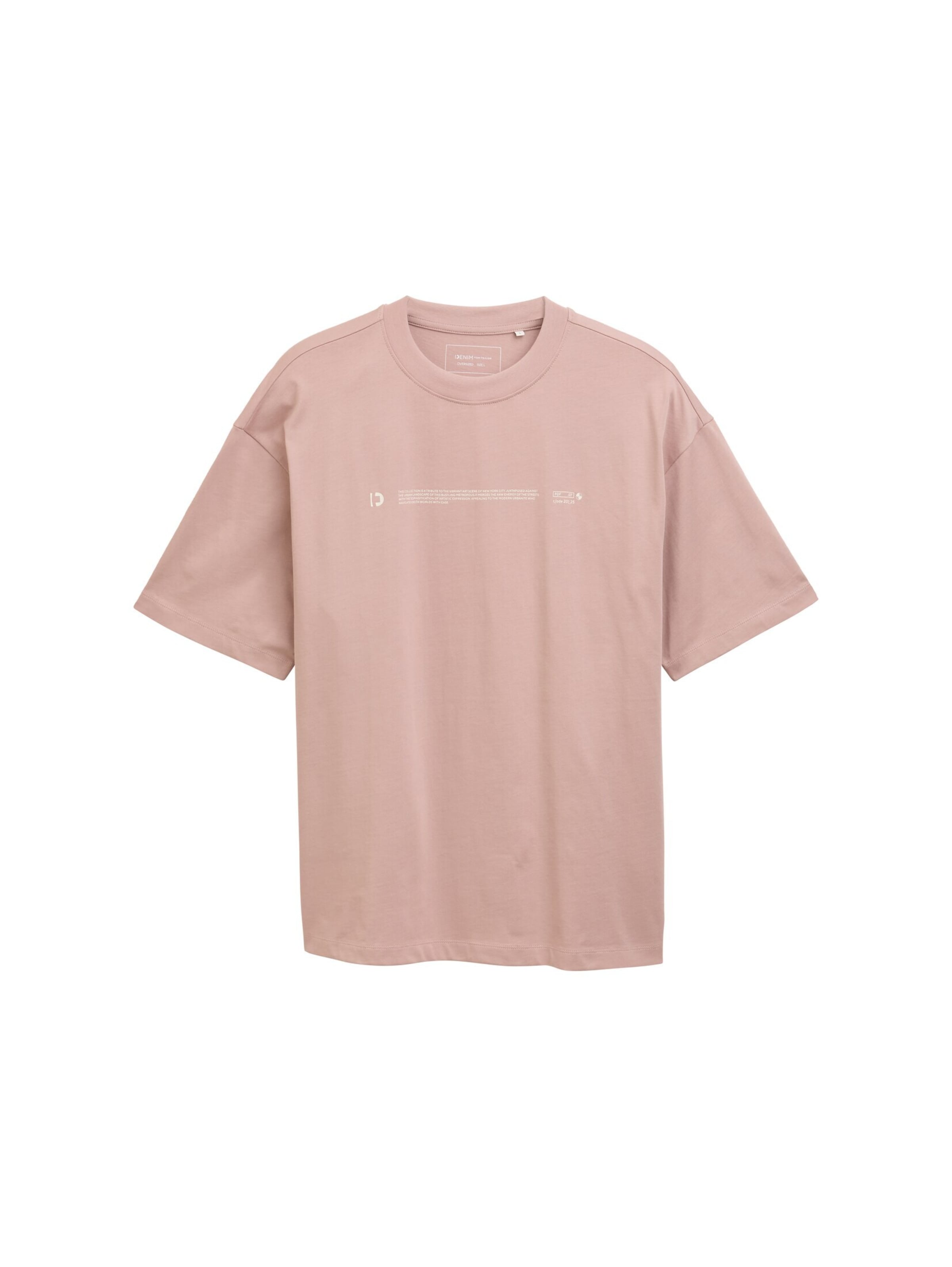 T-Shirt TOM TAILOR DENIM en rose : devant