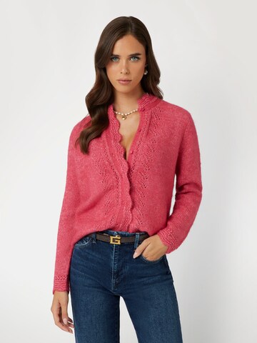 GUESS Strickjacke in Pink: Vorderseite