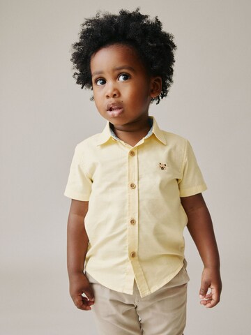 Next Regular fit Button Up Shirt in Yellow: front