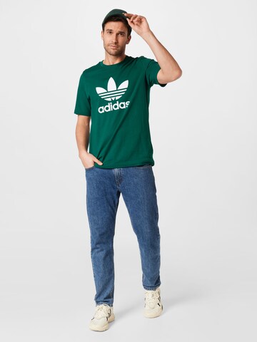 žalia ADIDAS ORIGINALS Marškinėliai 'Adicolor Classics Trefoil'