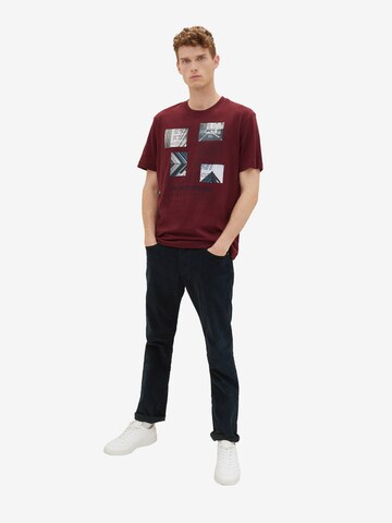 TOM TAILOR T-Shirt in Rot