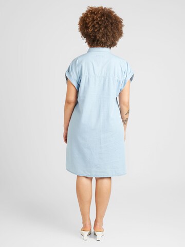 ONLY Carmakoma Платье-рубашка 'BEA' в Синий