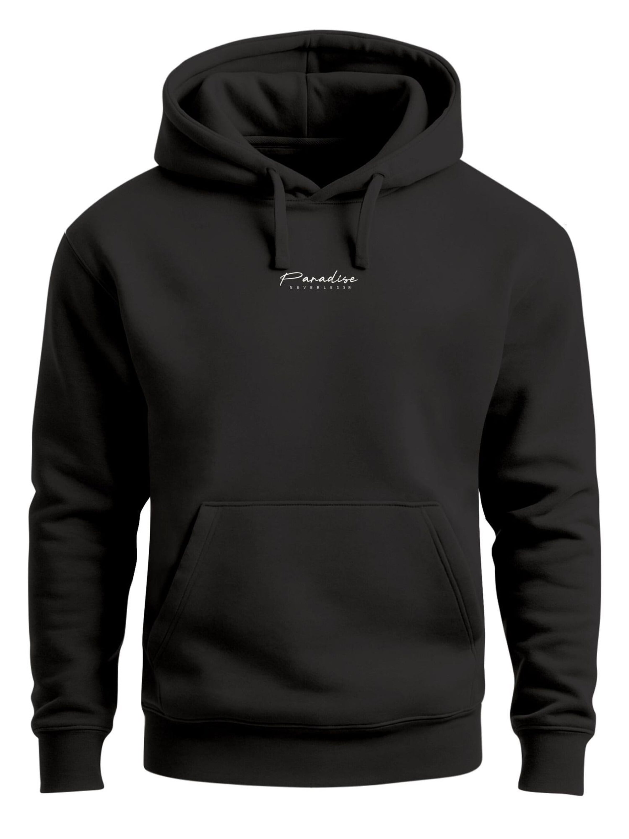 Neverless Sweatshirt 'Palmen'‌‌‌‌‌‌ in Schwarz: Vorderseite
