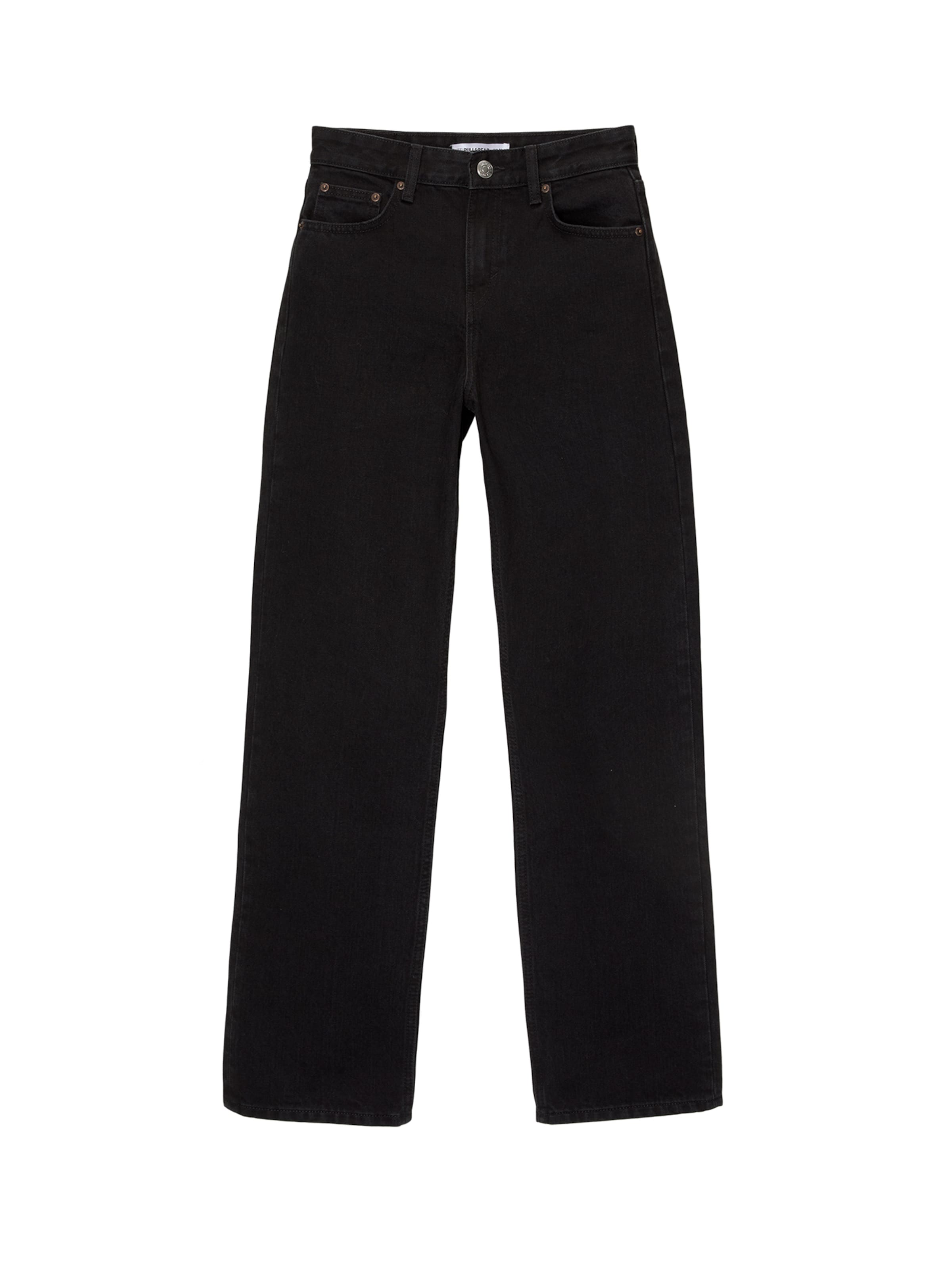 Pull&Bear Voľný strih Džínsy - Čierna: predná strana