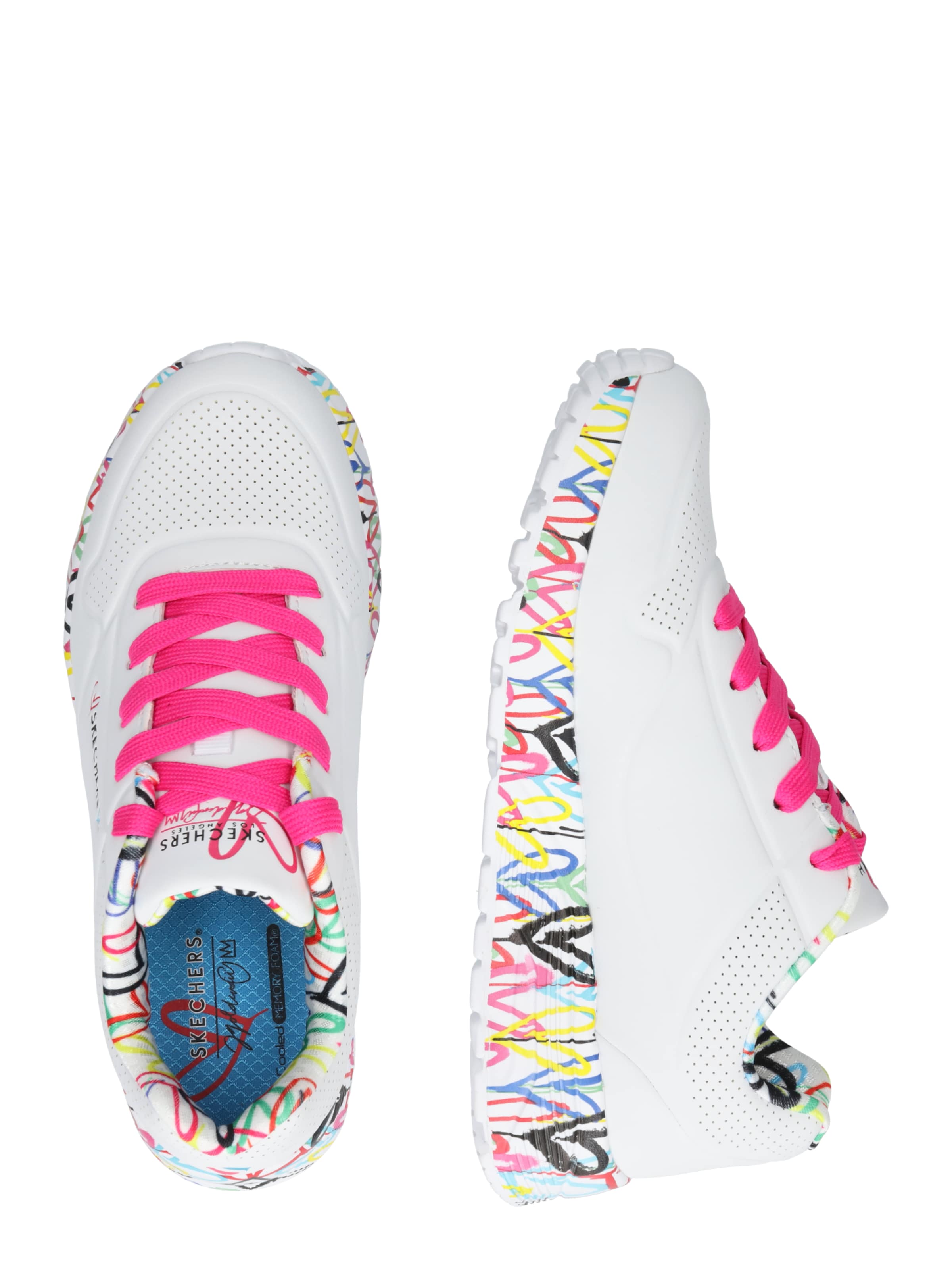 Baskets 'Uno Lite - Lovely Luv' SKECHERS en blanc